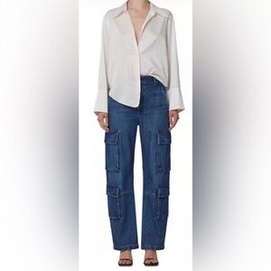 CITIZENS of HUMANITY CofH Delena High Rise Cargo Jean Double Cargo Pockets Sz 31